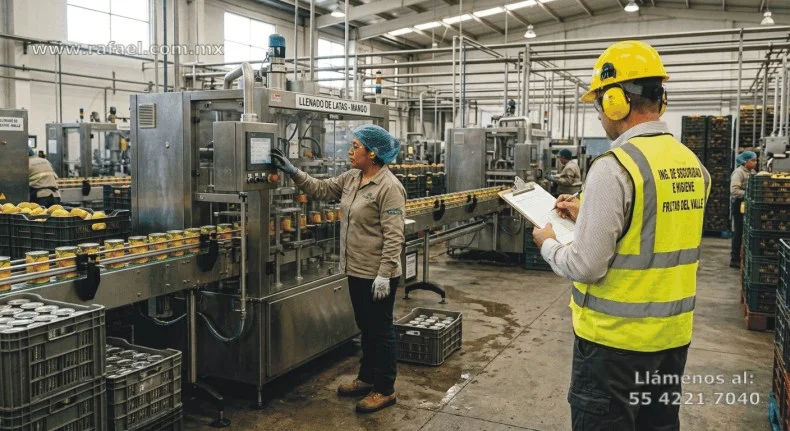 Ingeniero de seguridad e higiene realizando análisis del trabajo en bipedestación