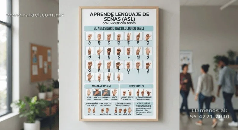 Ejemplo de la Capacitación en relación al lenguaje braille y de señas para toda la población de la empresa.