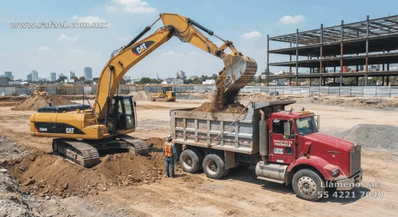 Ejemplo de las instrucciones de seguridad para la Compactación y retiro de material en la nivelación de terreno de una obra de 
         construcción grande.
