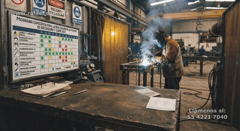 Programa especifico para los trabajos de soldadura y corte en el pizarrón